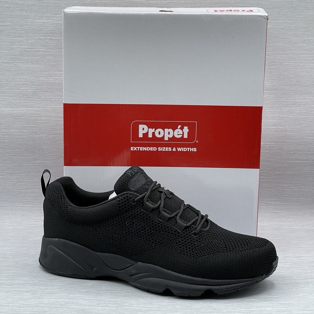 Propet Stability Fly Men's 11 M Sneakers Black Lace Up Walking Comfort MAA032M‎